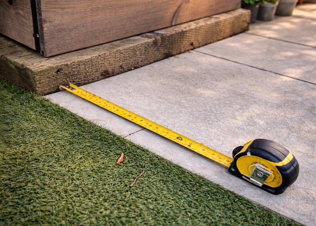 Measuring for a glass balustrade installation