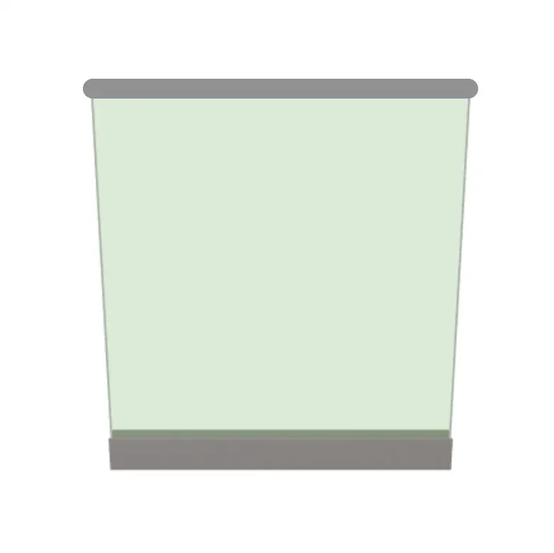 Frameless glass channel with handrail
