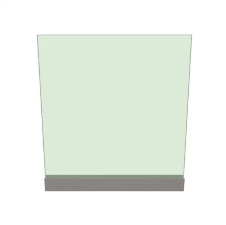 Frameless glass channel without handrail