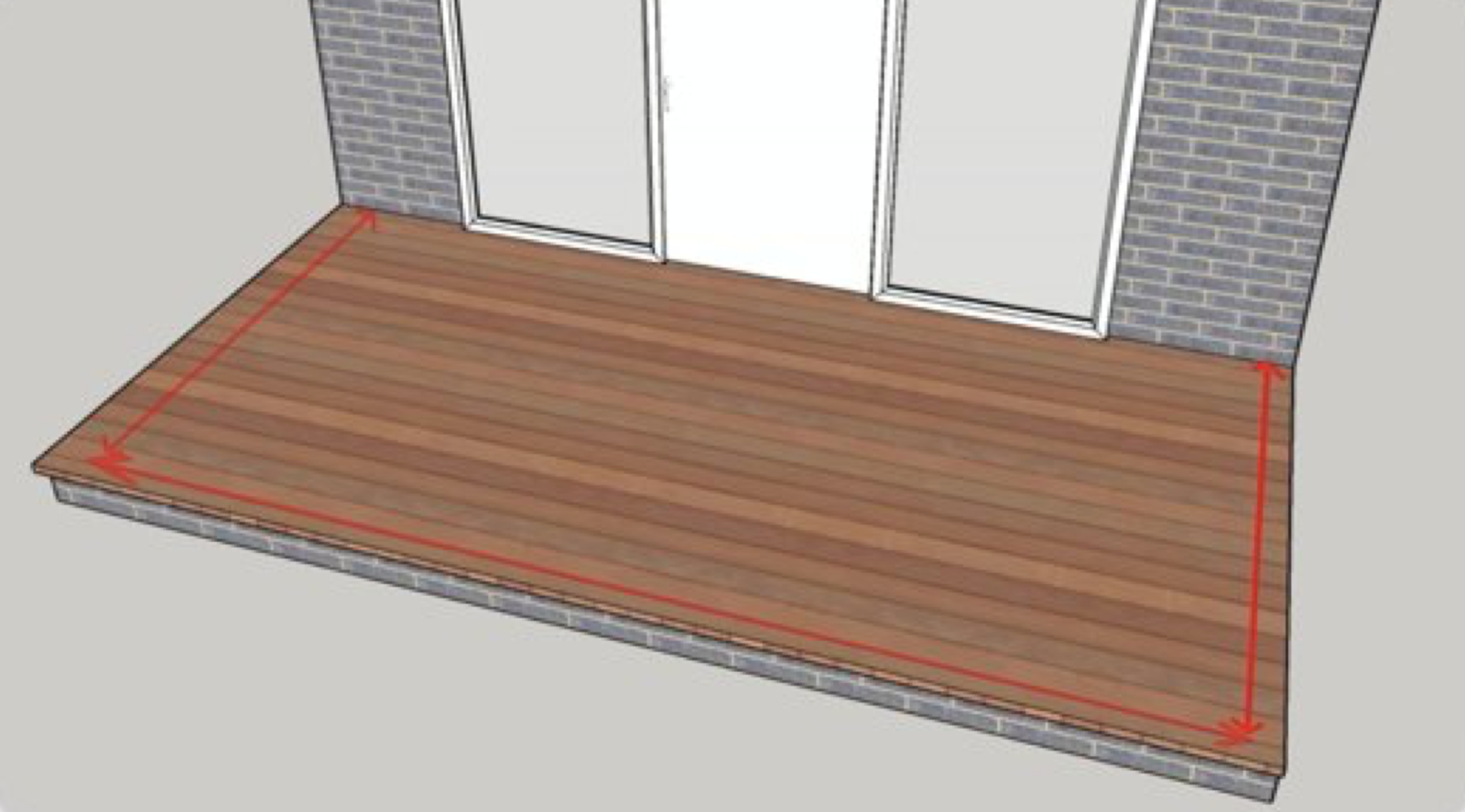 Marking out the channel position for frameless glass balustrade installation