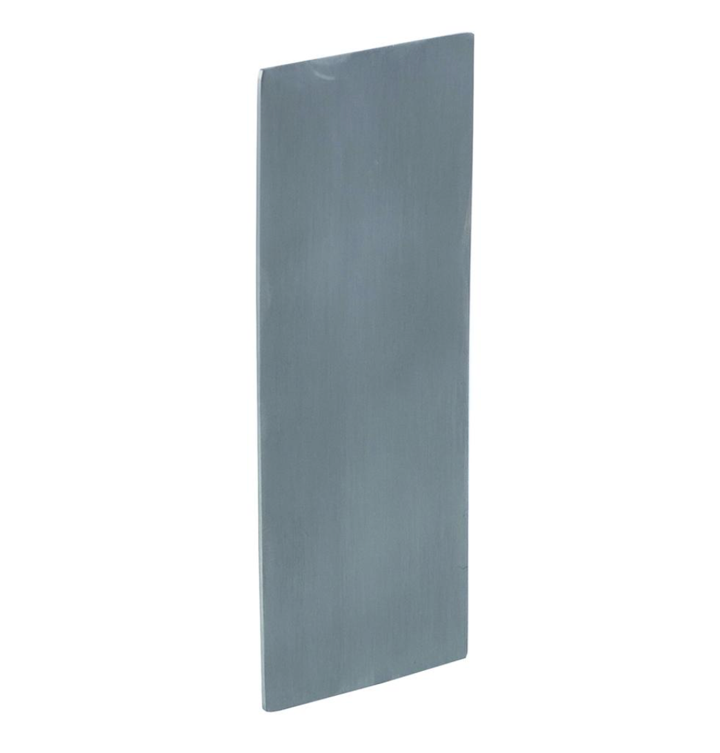 Glass channel end cap stainless steel
