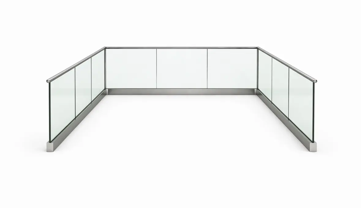 Frameless Glass Balustrade Kit with Handrail