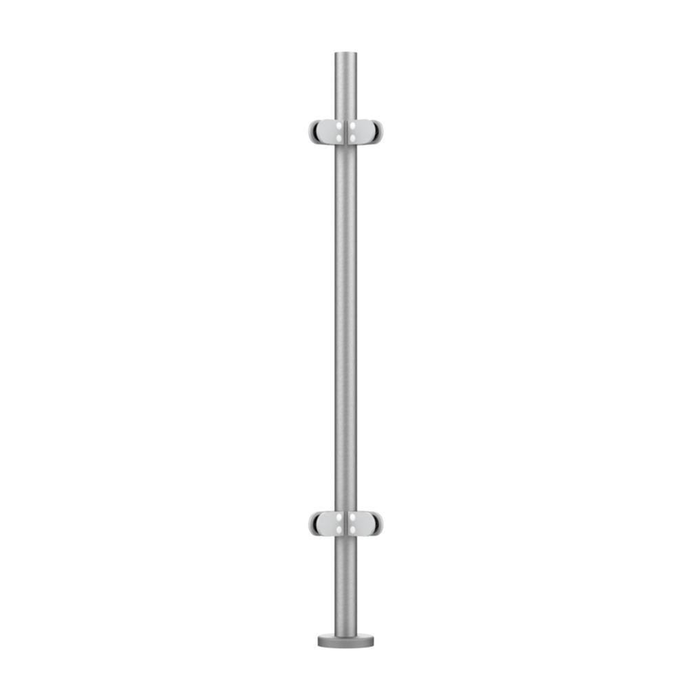 42.4mm round corner post 1100mm satin stainless steel