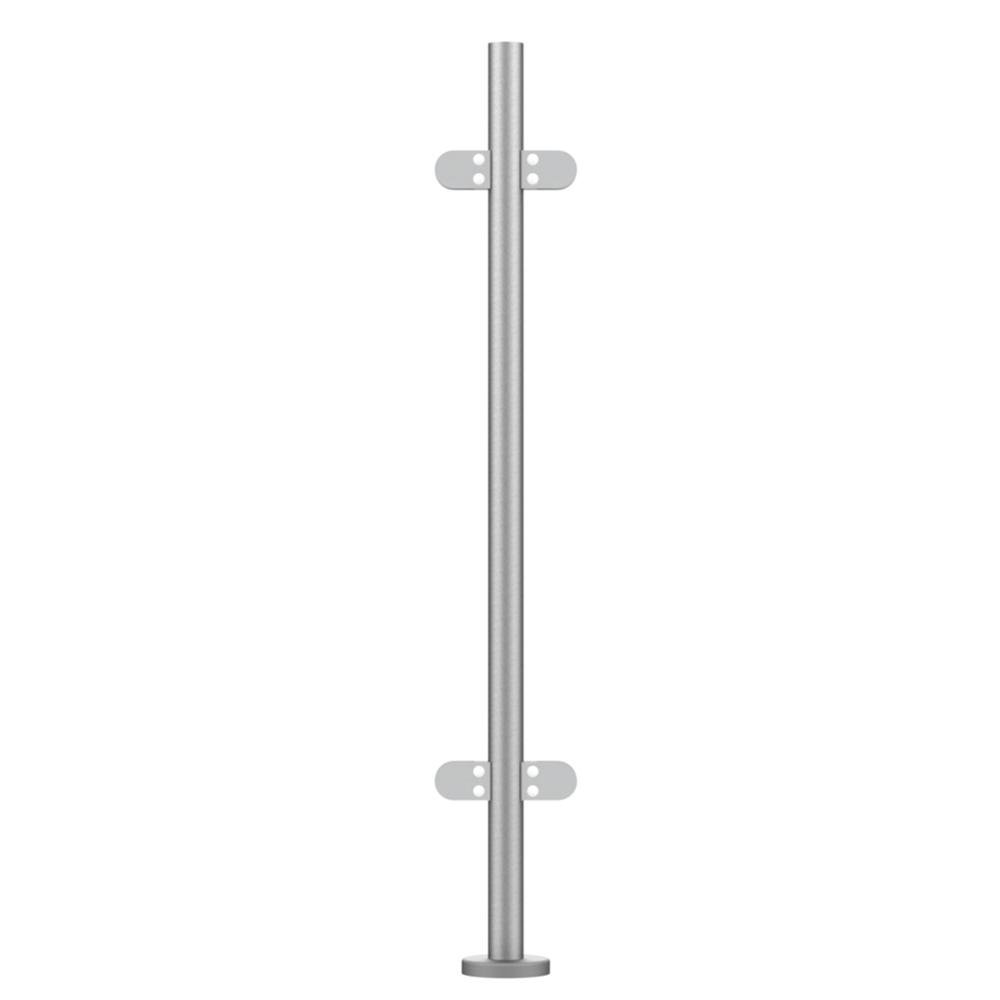 42.4mm round middle post 1100mm satin stainless steel